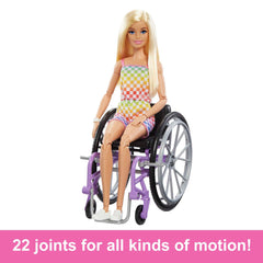 Barbie Doll With Wheelchair And Ramp, Blonde, Barbie Fashionistas