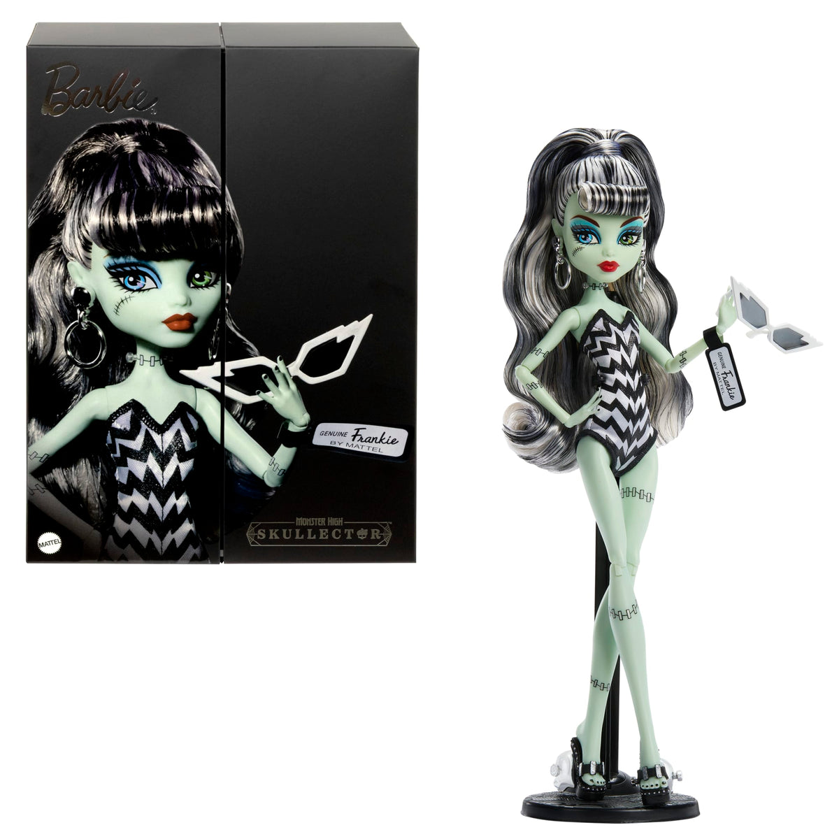 Monster High Skullector Muñeca de Colección Frankie Barbie 80 Aniversario