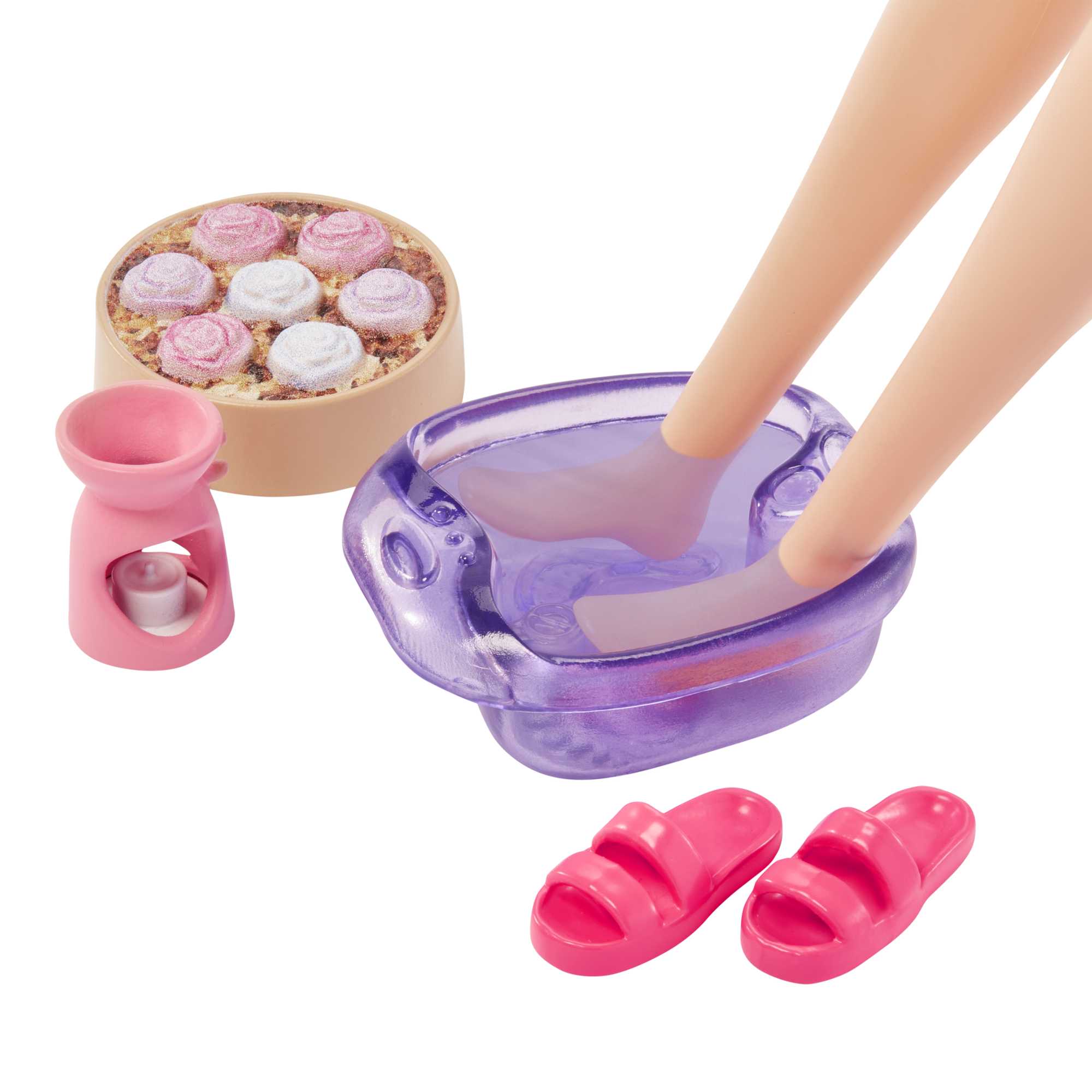 Barbie Self-Care Spa Day Possible Doll in Bathrobe With Puppy And Accessories