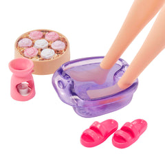 Barbie Self-Care Spa Day Possible Doll in Bathrobe With Puppy And Accessories