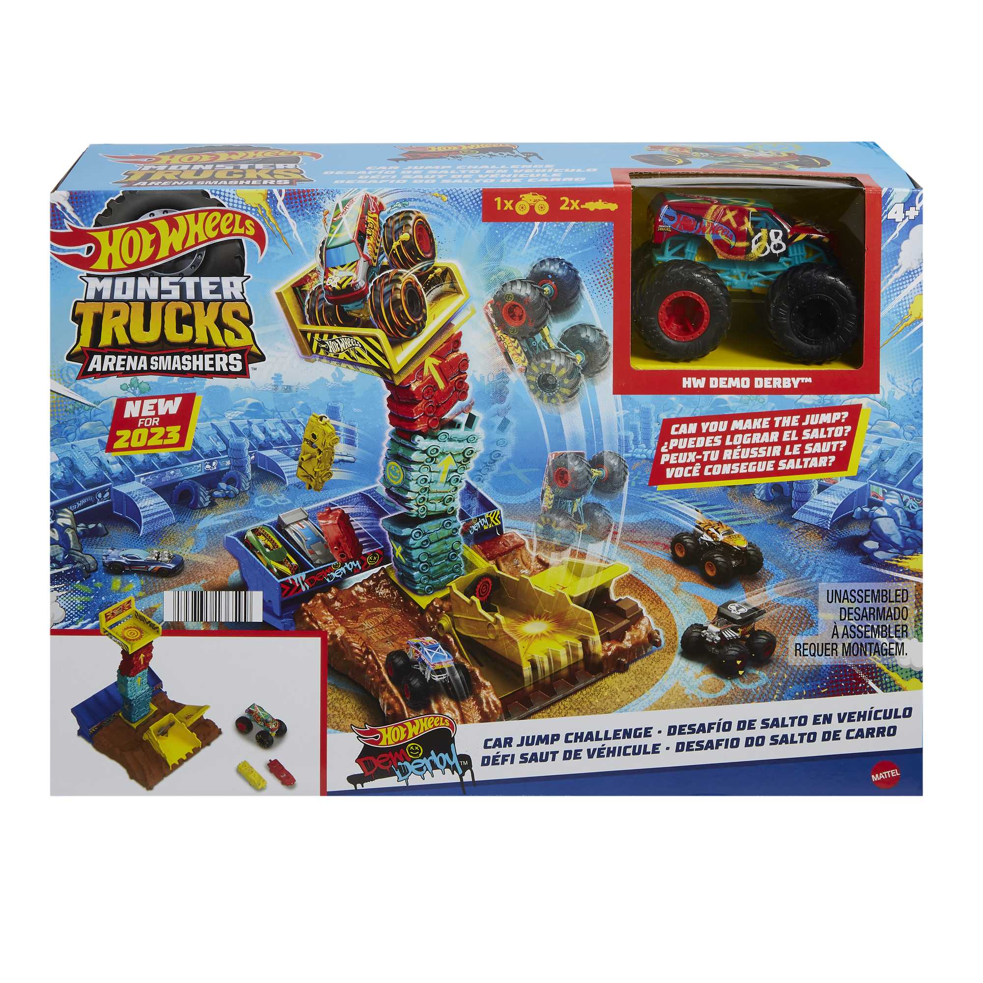 Hot Wheels Mt Arena Smashers demo derby Défi Saut de Véhicule
