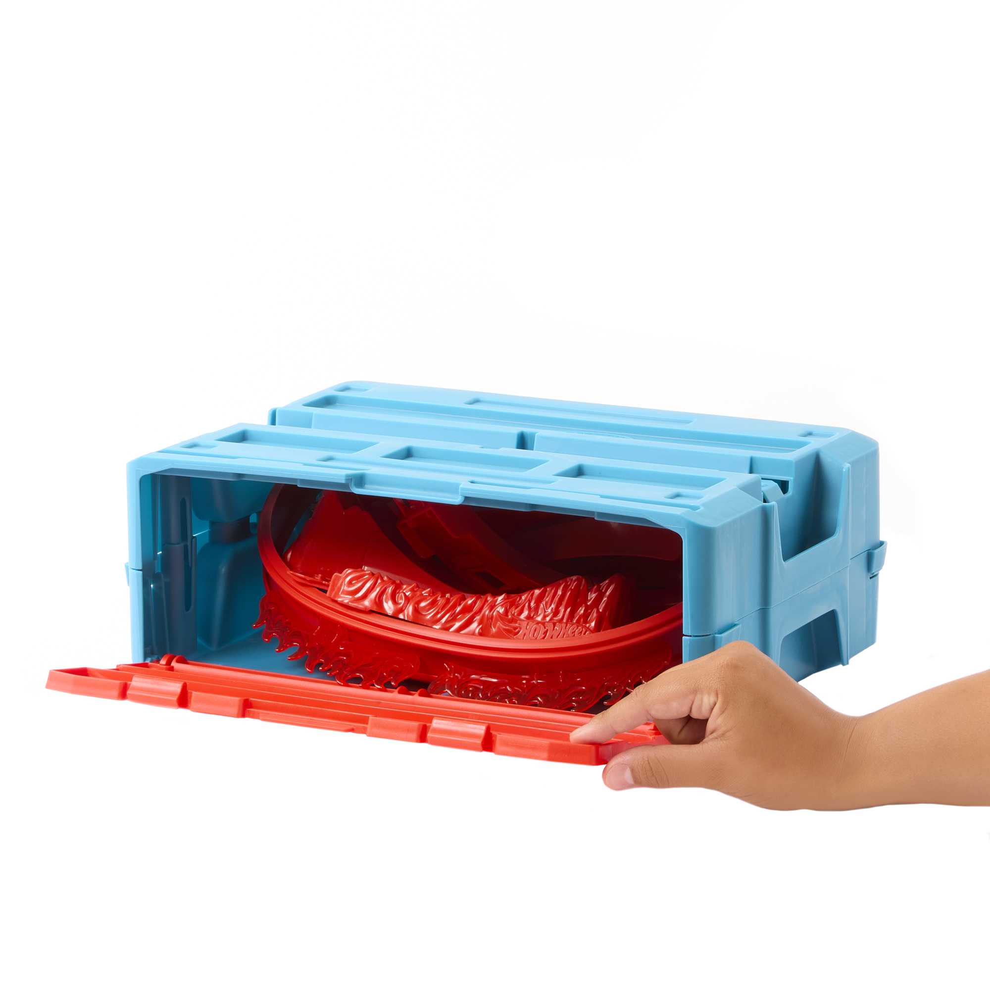 Hot Wheels Track Builder Coffret Piste Cascade Flamme, 1 Véhicule