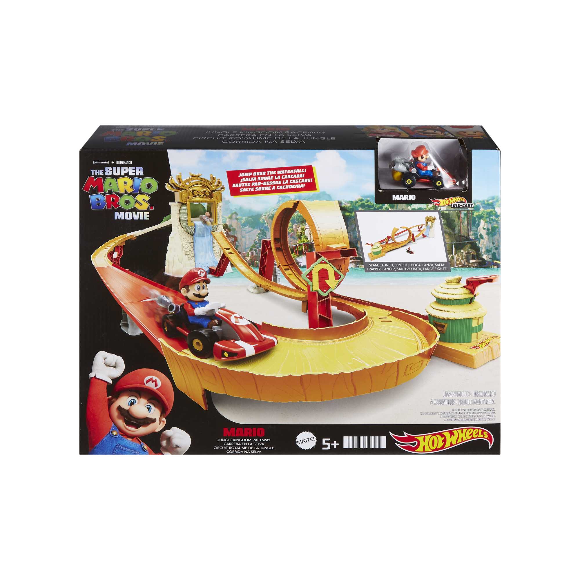 Hot Wheels Mario Kart Pista de Juguete Carrera en la Selva