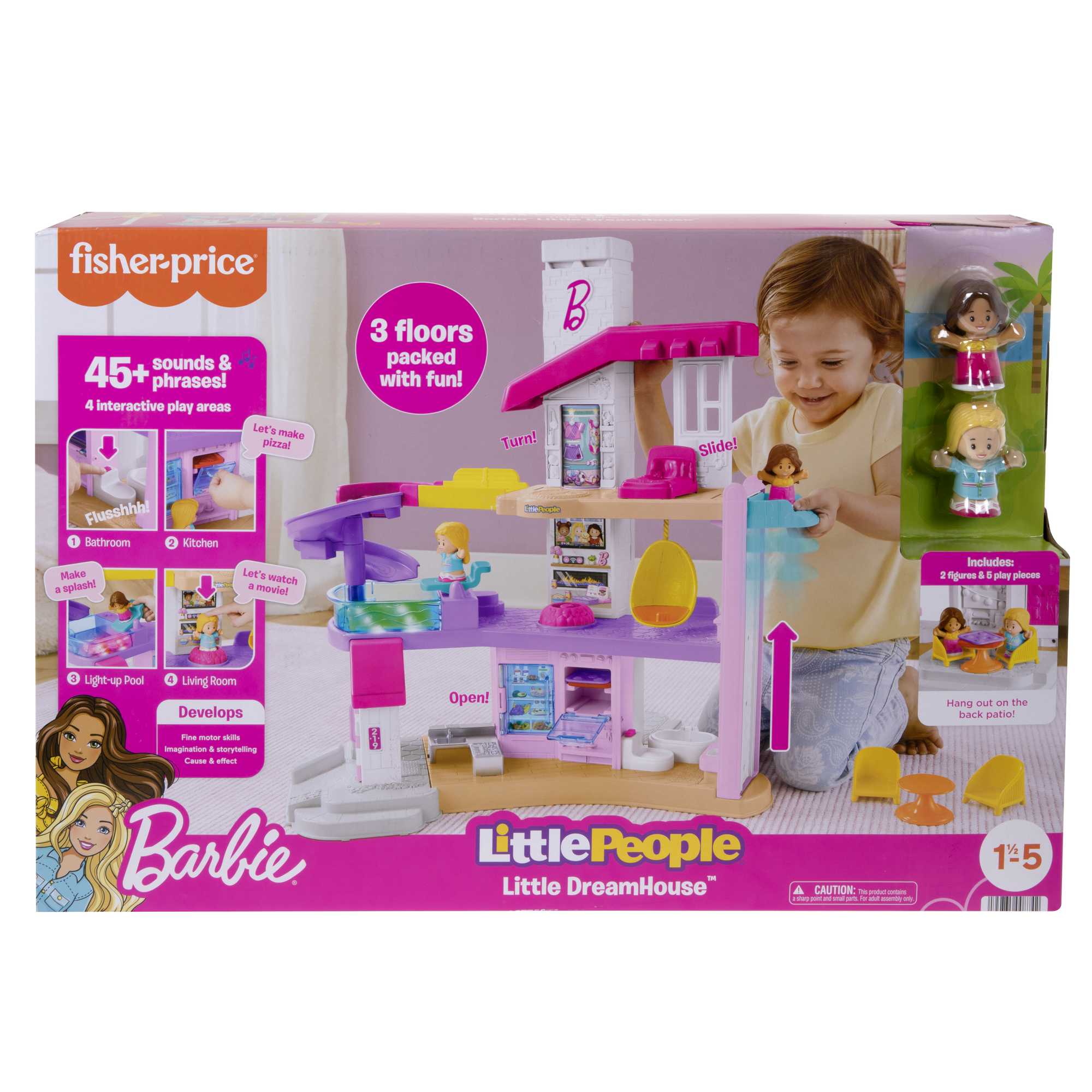 Little People Petite Maison de Rêve Barbie Version Anglaise et Française