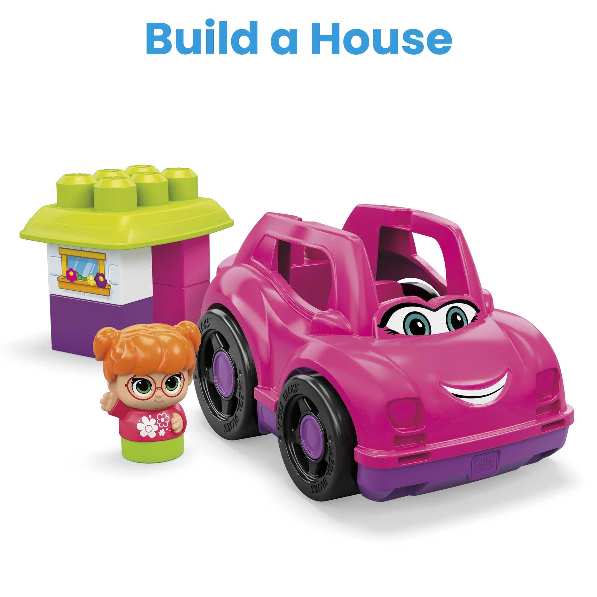 MEGA BLOKS Catie Convertible Fisher-Price Toy Blocks With 1 Figure (6 Pieces) For Toddler