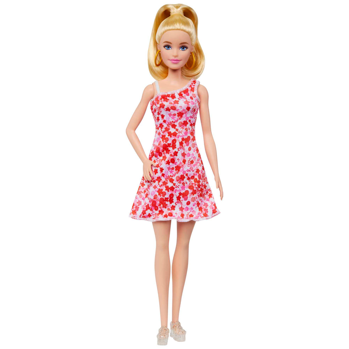 Barbie Fashionistas Doll #205 With Blond Ponytail And Floral Dress