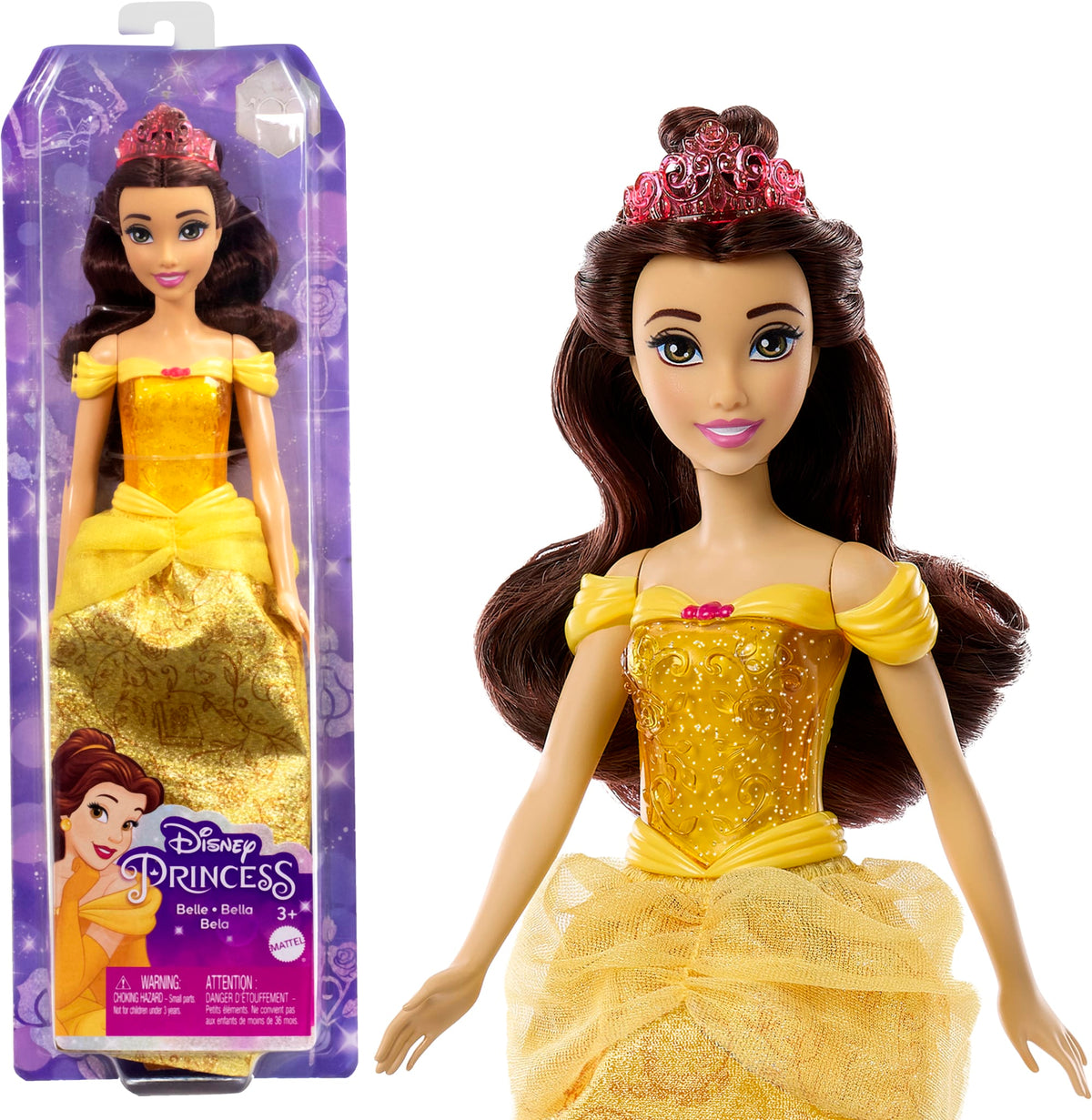 Disney Princess Belle Doll With Sparkling Fashion & Accessories, Inspired By Beauty & The Beast