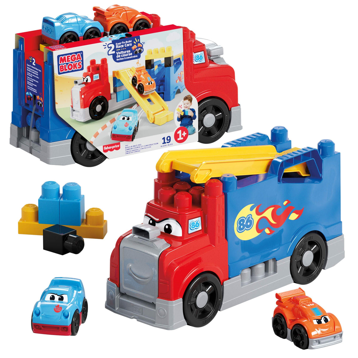 Mega Bloks Jogo de Construção Caminhão de corridas – Construa e corra!