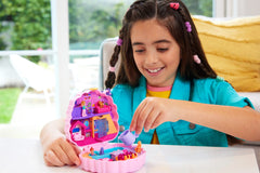 Polly Pocket Dolls And Playset, Animal Toys Groom & Glam Poodle Compact Playset