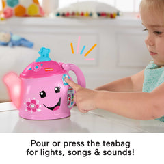Fisher-Price Laugh & Learn Sweet Manners Tea Set Interactive Toddler Pretend Play, 11 Pieces