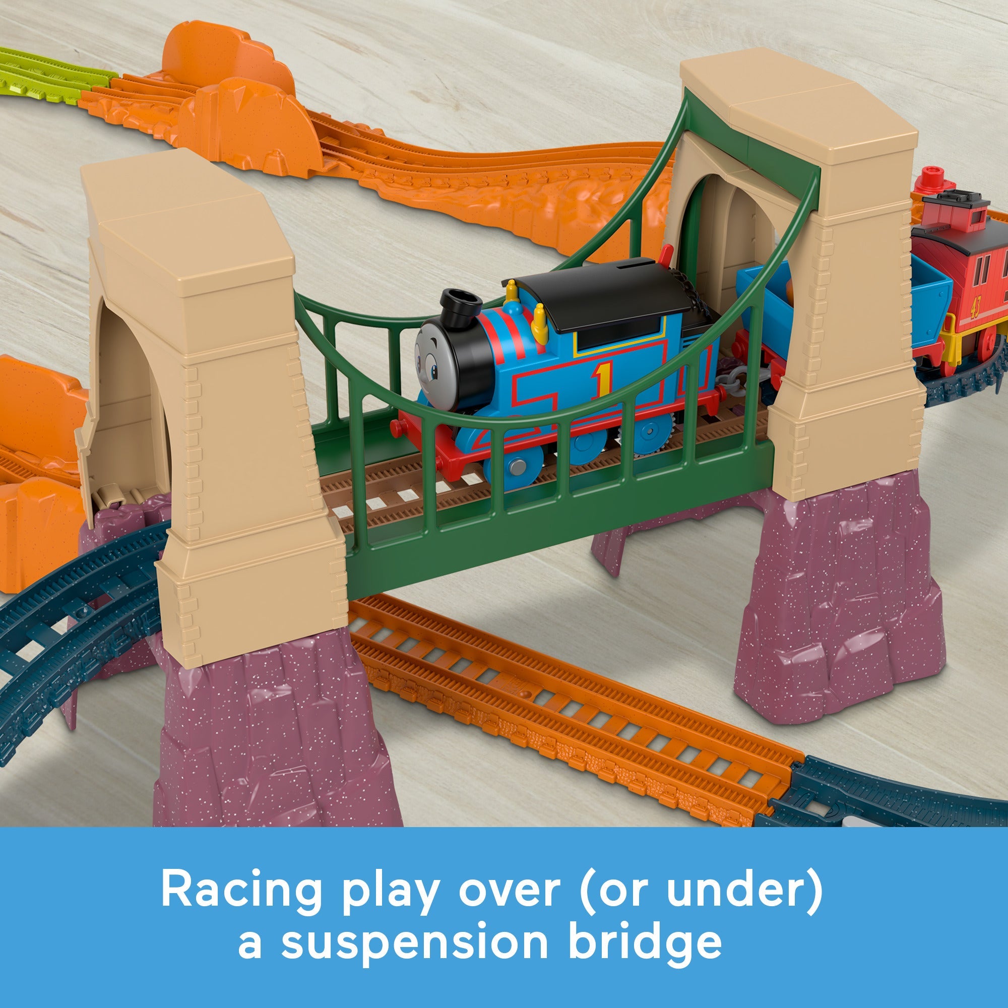 Thomas & Friends Adventures With Thomas & Brake Car Bruno Motorized Toy Train & Track Set For Kids