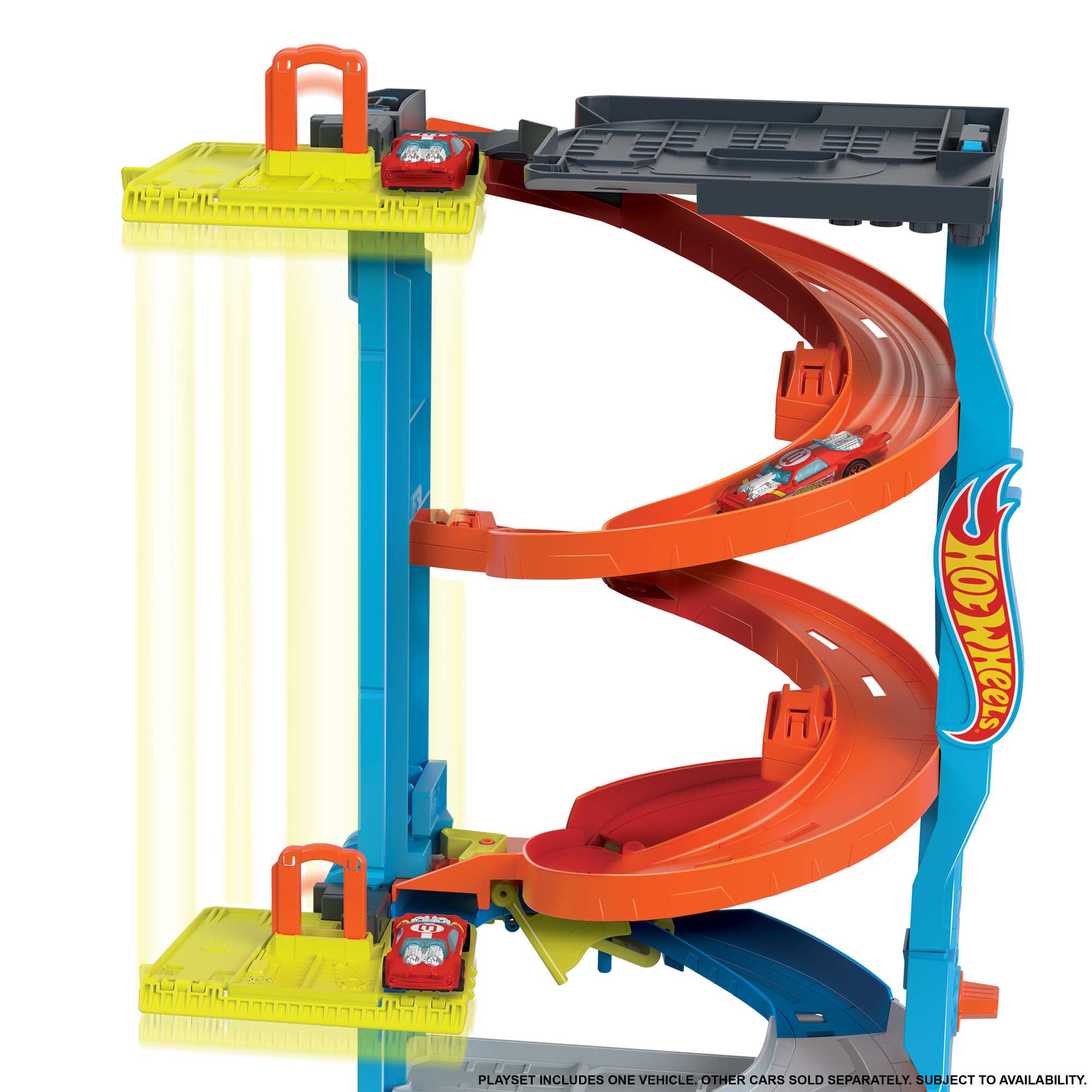 Hot Wheels City Pista de Brinquedo Torre de Corridas com Altura Dupla