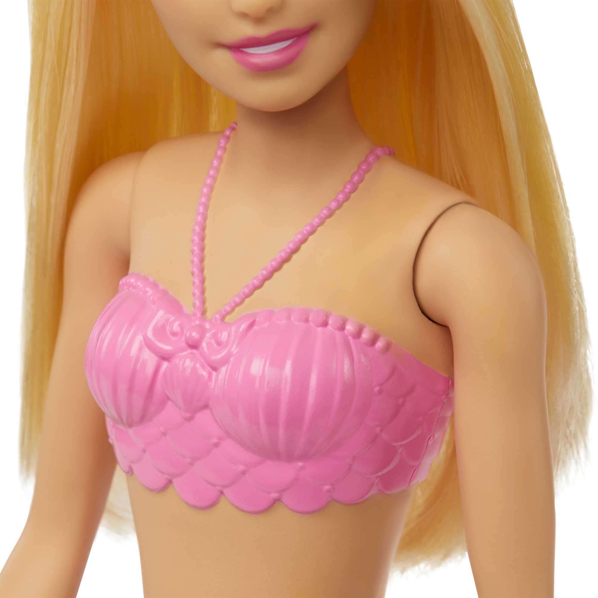 Barbie Fantasía Muñeca Sirena Aleta Rosa con Azul