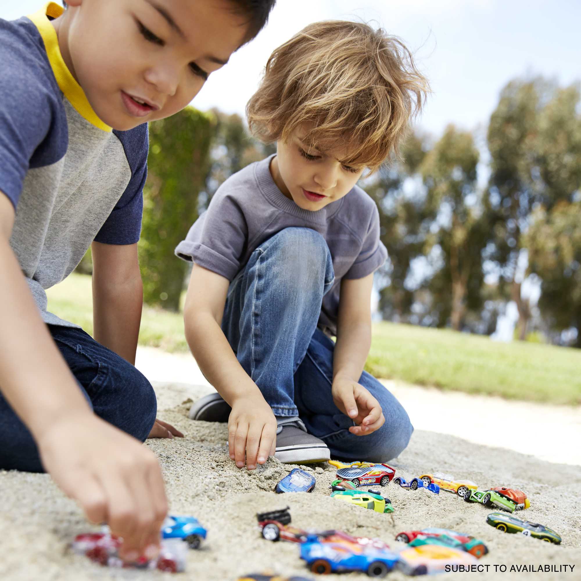 Hot Wheels Set Of 10 1:64 Scale Toy Trucks And Cars For Kids & Collectors
