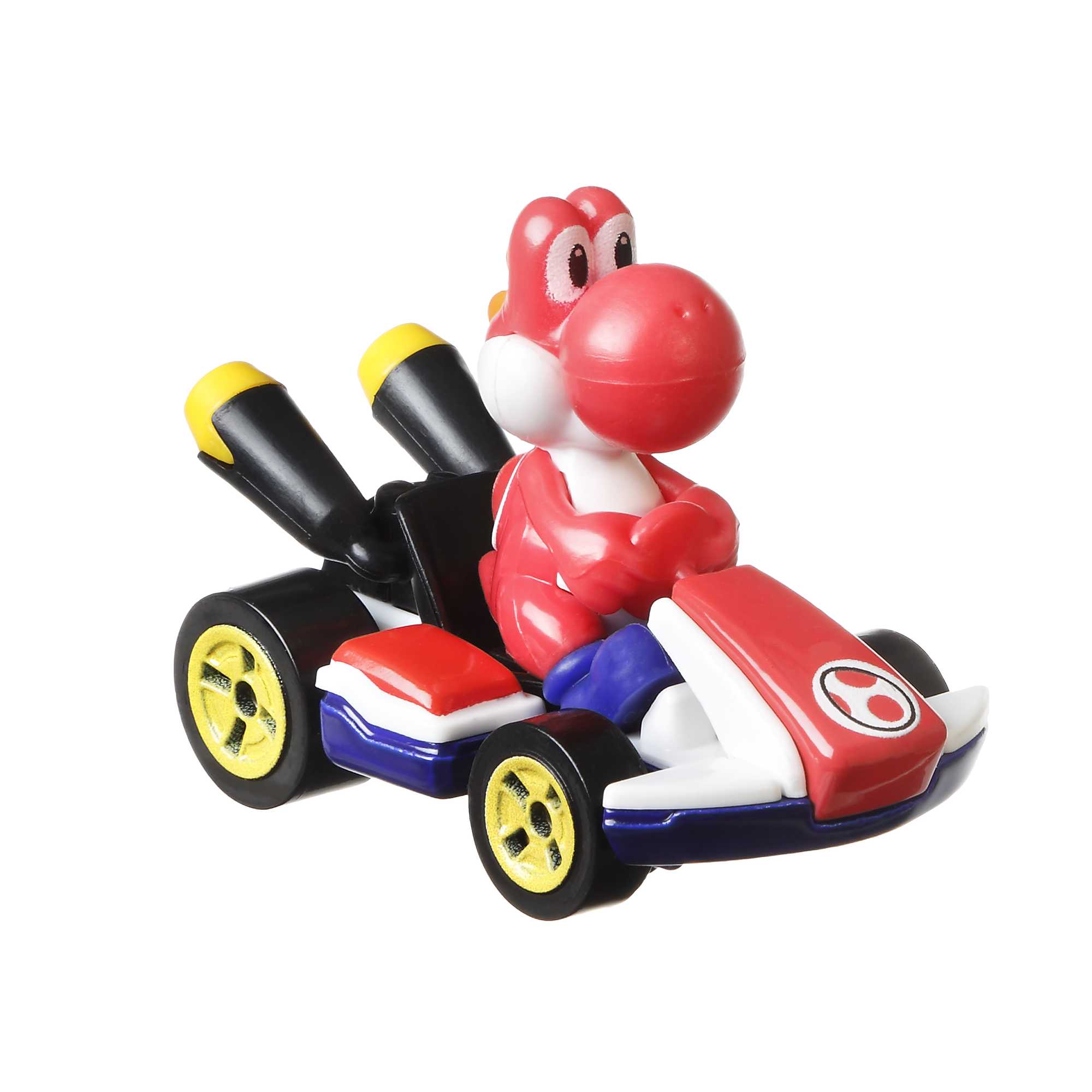 Hot Wheels Mario Kart Vehículo de Juguete Yoshi Rojo Estándar Kart