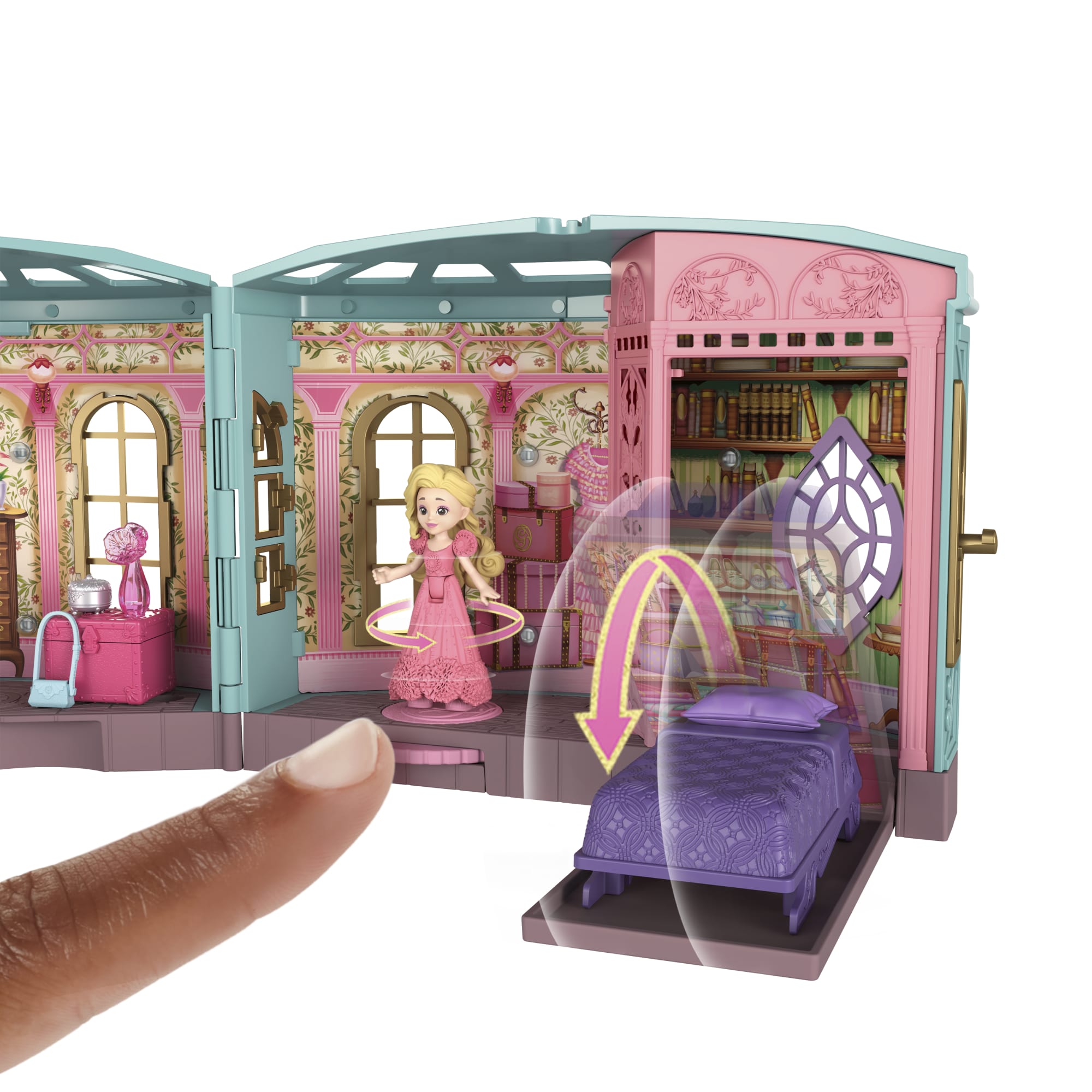 Universal Pictures’ Wicked So Popular Dorm Small Doll Playset With 3 Play Spaces & 10 Total Pieces